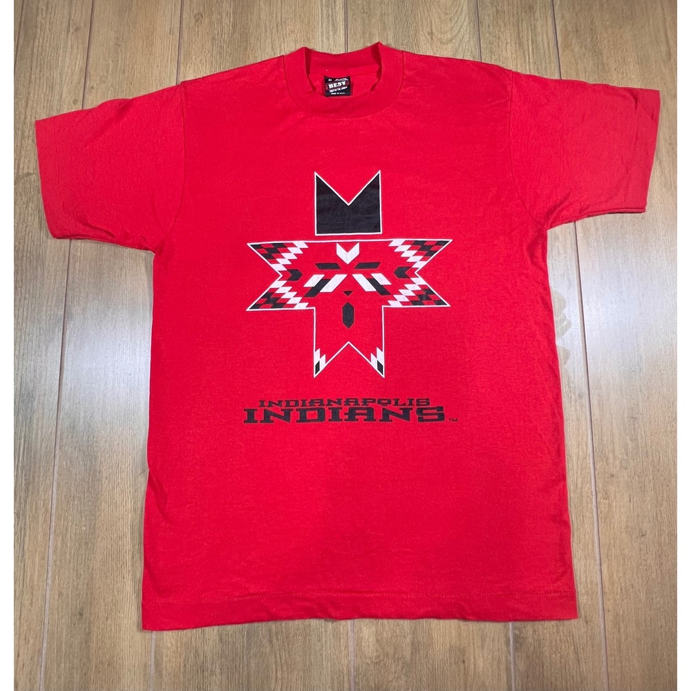 Vintage 90s Indianapolis Indians Pepsi Collaboration T‎ Shirt Size M Red Y2K